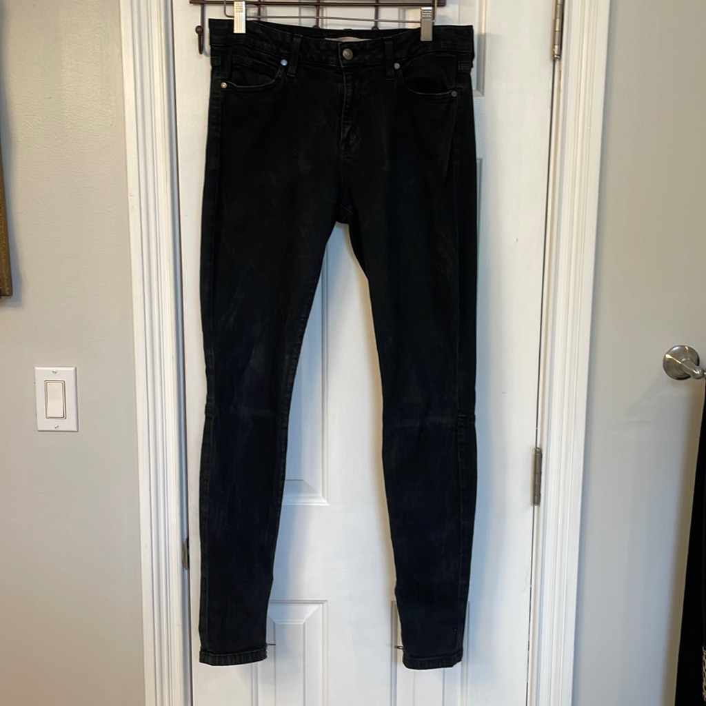 Vince Black Calgary Skinny Jeans W/ Ankle Zippers